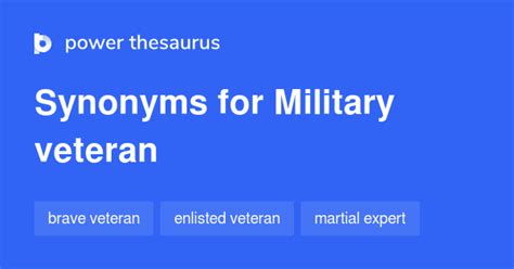 synonyms for military veteran.